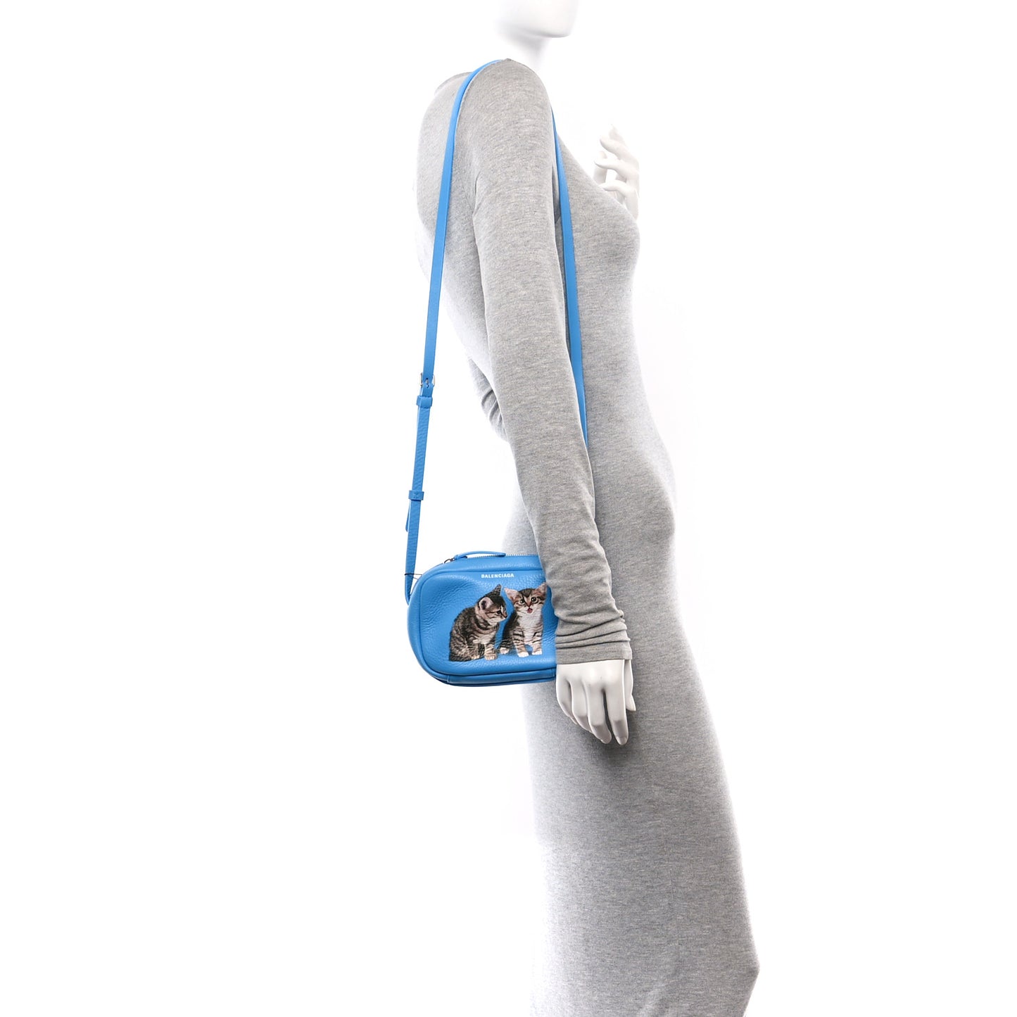 Calfskin XS Everyday Kittens Camera Bag Bleu