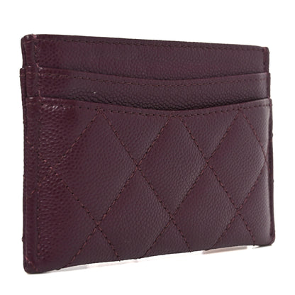 Chanel Caviar Quilted Card Holder Burgundy 3 of 9