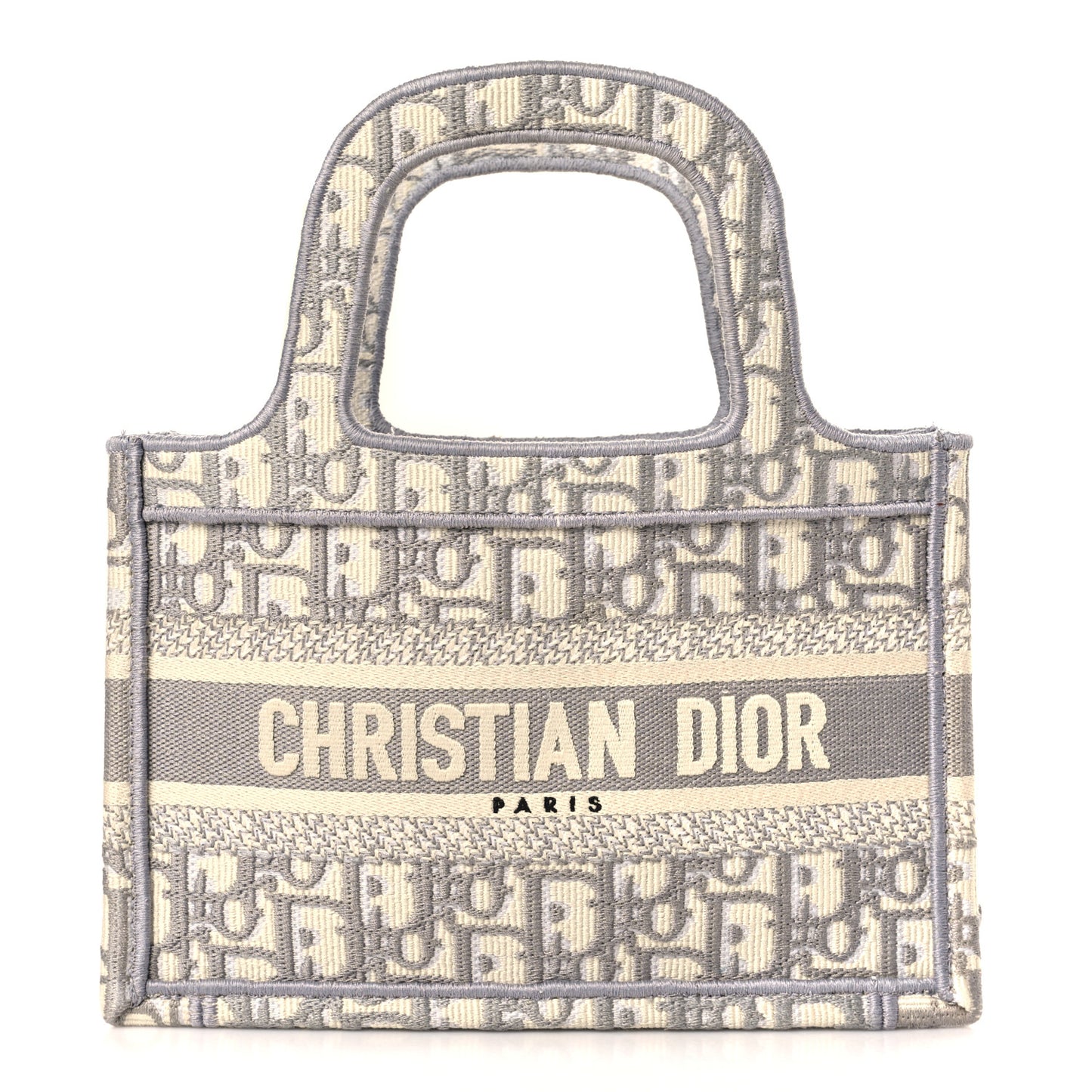 Oblique Mini Book Tote Grey Multicolor