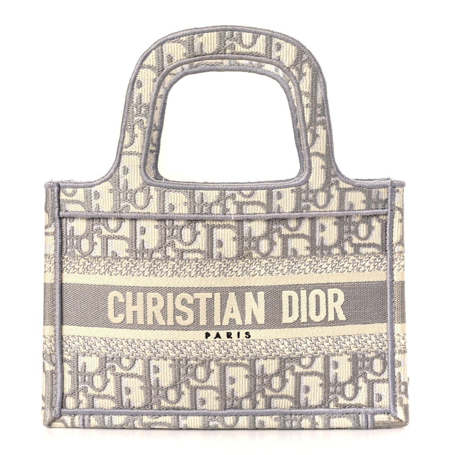 Christian Dior Oblique Mini Book Tote Grey Multicolor 1 of 11