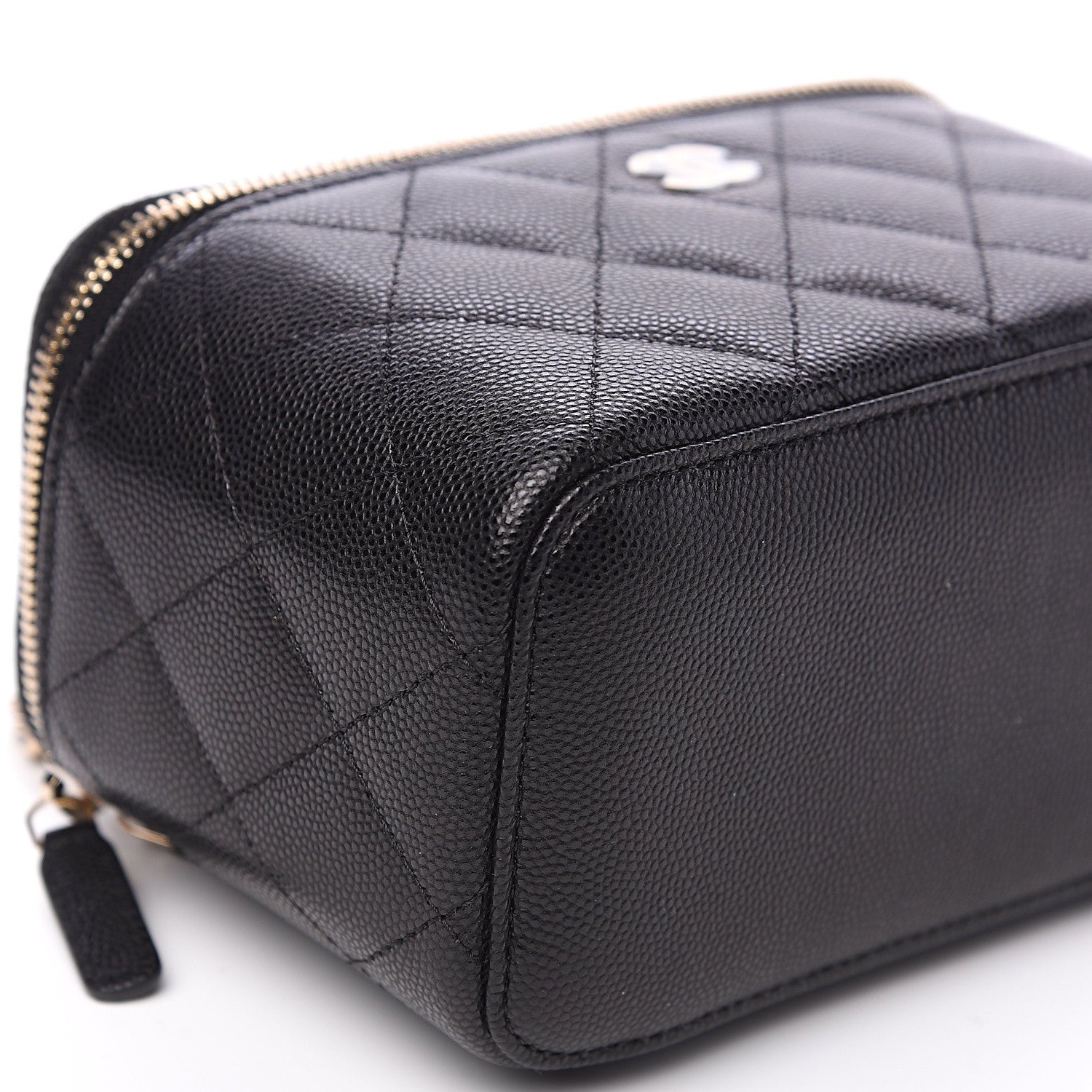 Chanel Caviar Quilted Small Vanity Case With Chain Black 7 of 9
