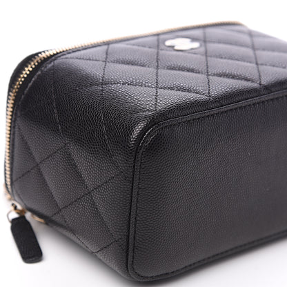 Chanel Caviar Quilted Small Vanity Case With Chain Black 7 of 9