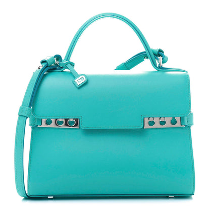 Delvaux Smooth Calfskin Mini Tempete Satchel Turquoise 3 of 15