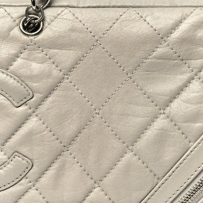 Chanel Aged Calfskin Quilted Cotton Club Bowler Pearl 8 of 12