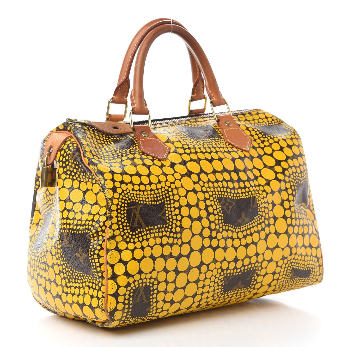 Monogram Kusama Town Speedy 30 Yellow