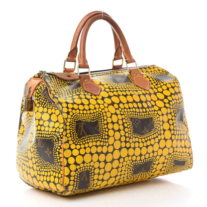 Louis Vuitton Monogram Kusama Town Speedy 30 Yellow 2 of 11