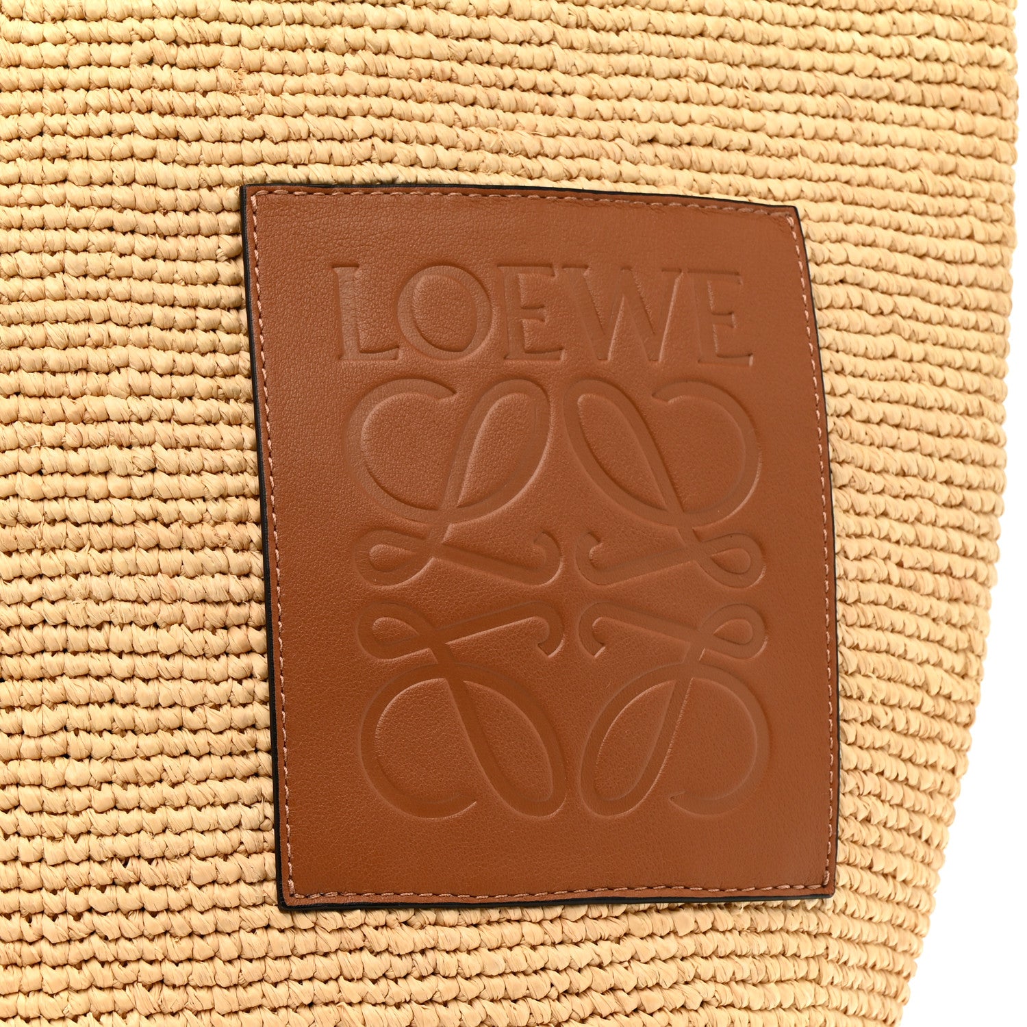 Loewe Raffia Slit Tote Bag Natural Tan 7 of 12