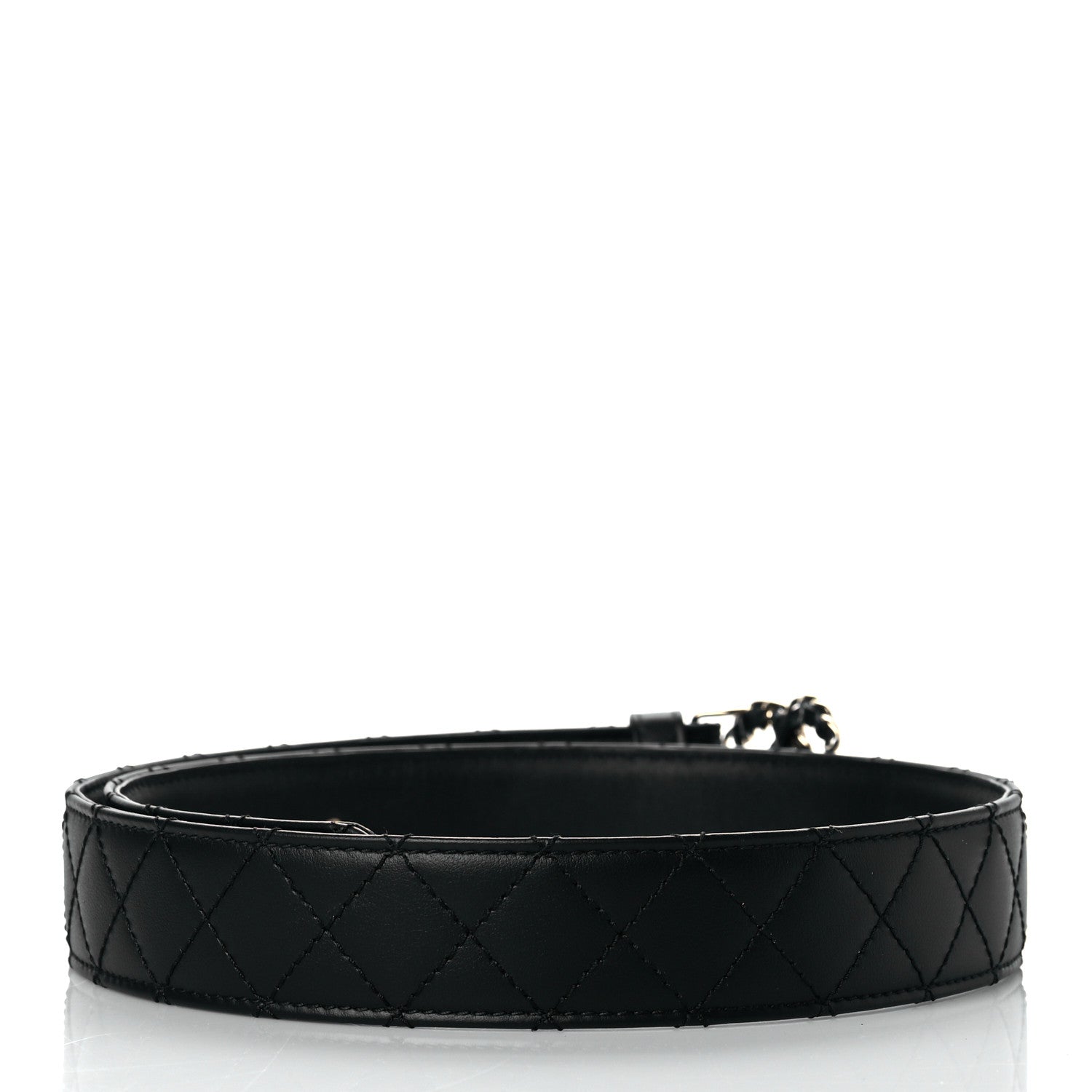 Chanel Lambskin Quilted CC Chain Belt 75 30 Black 3 of 9