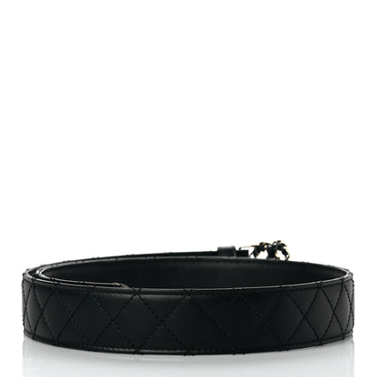 Chanel Lambskin Quilted CC Chain Belt 75 30 Black 3 of 9