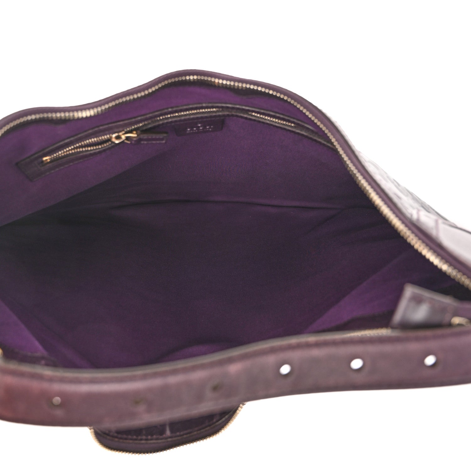 Gucci Calfskin Horsebit Embossed Glam Hobo Burgundy 5 of 17