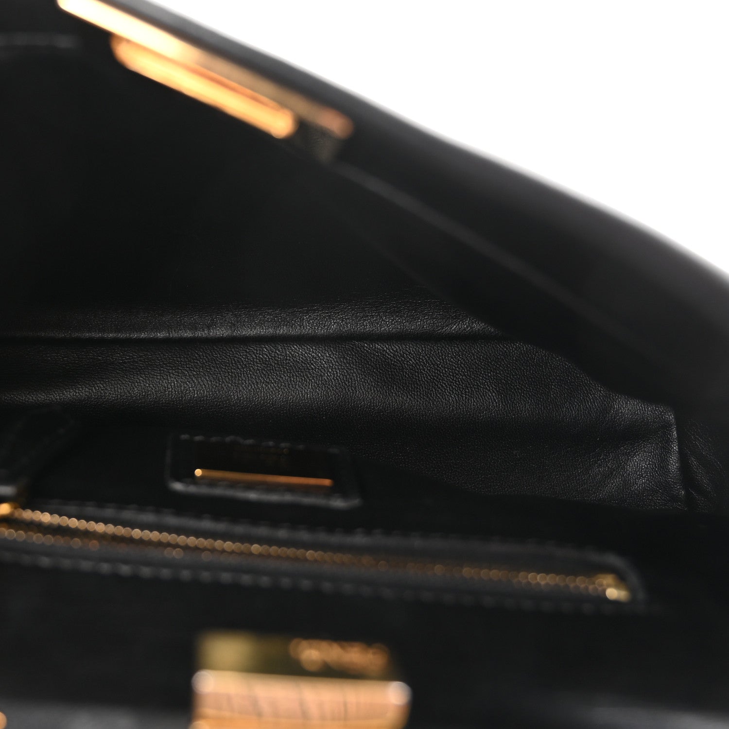 Fendi Nappa Mini Peekaboo Iconic Satchel Black 5 of 9