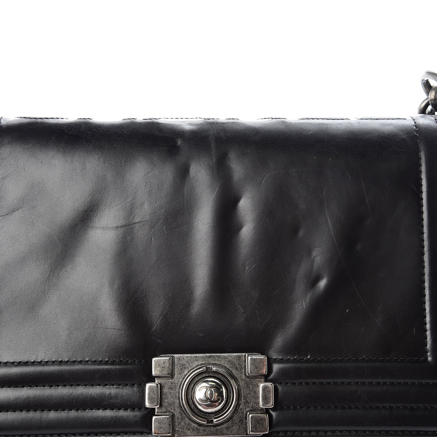 Chanel Glazed Calfskin Medium Boy Flap Black 11 of 15