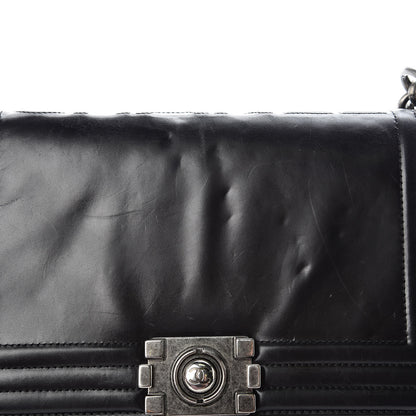 Chanel Glazed Calfskin Medium Boy Flap Black 11 of 15
