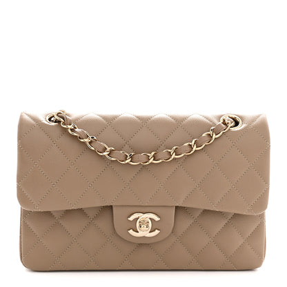 Chanel Caviar Quilted Small Double Flap Dark Beige 1 of 11