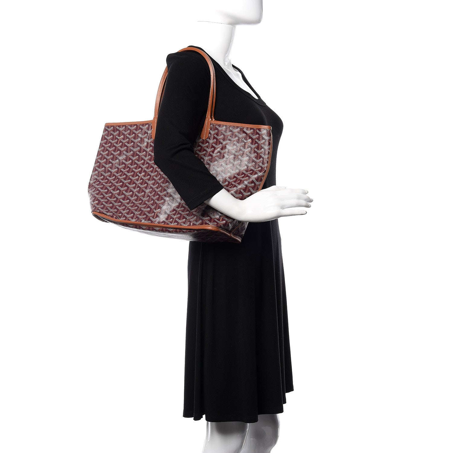 Goyard Goyardine Reversible Anjou PM Burgundy 2 of 18