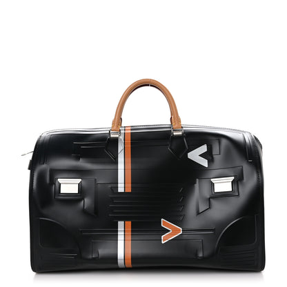 Louis Vuitton Calfskin Spaceship Embossed Speedy 40 Black 1 of 11