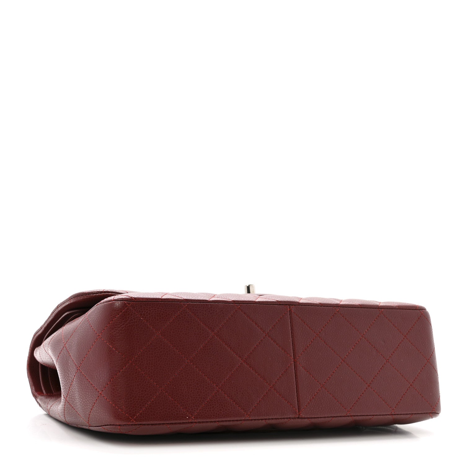 Chanel Caviar Quilted Jumbo Double Flap Dark Red 4 of 12