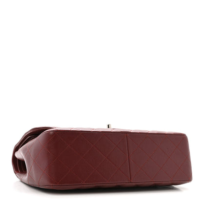 Chanel Caviar Quilted Jumbo Double Flap Dark Red 4 of 12