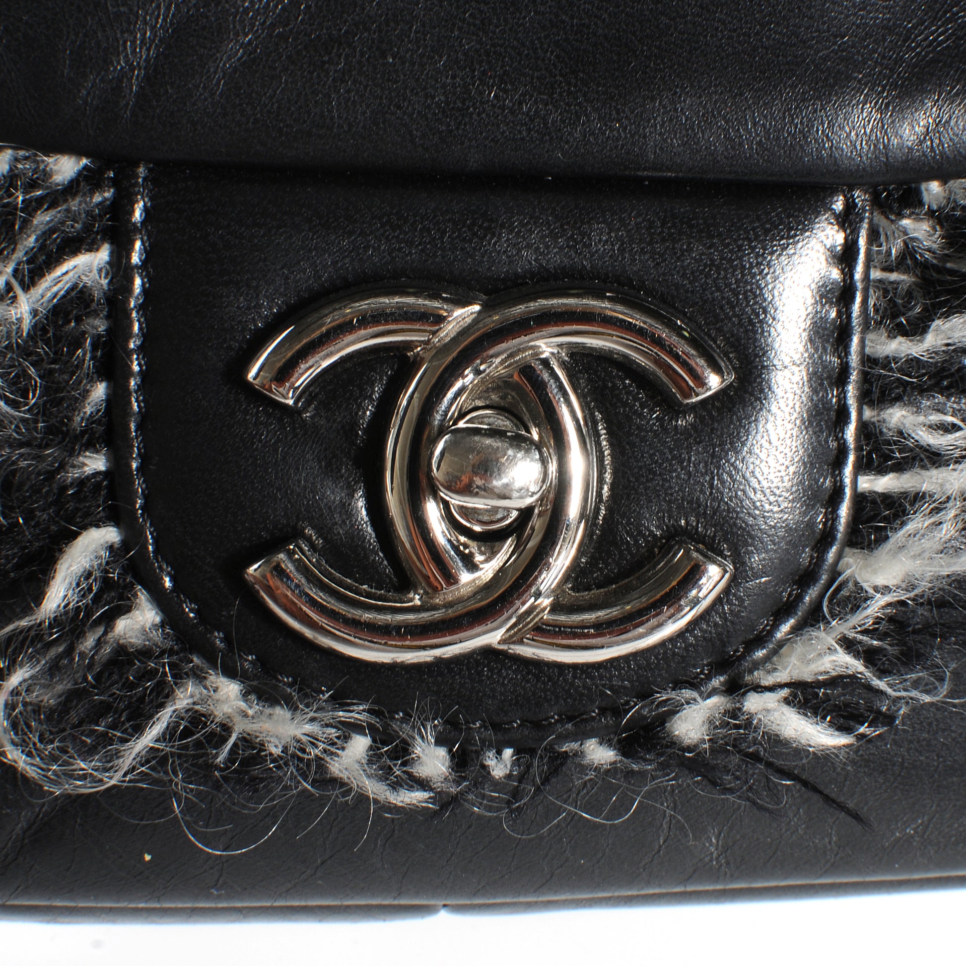Chanel Lambskin Tweedy Flap Black 5 of 9