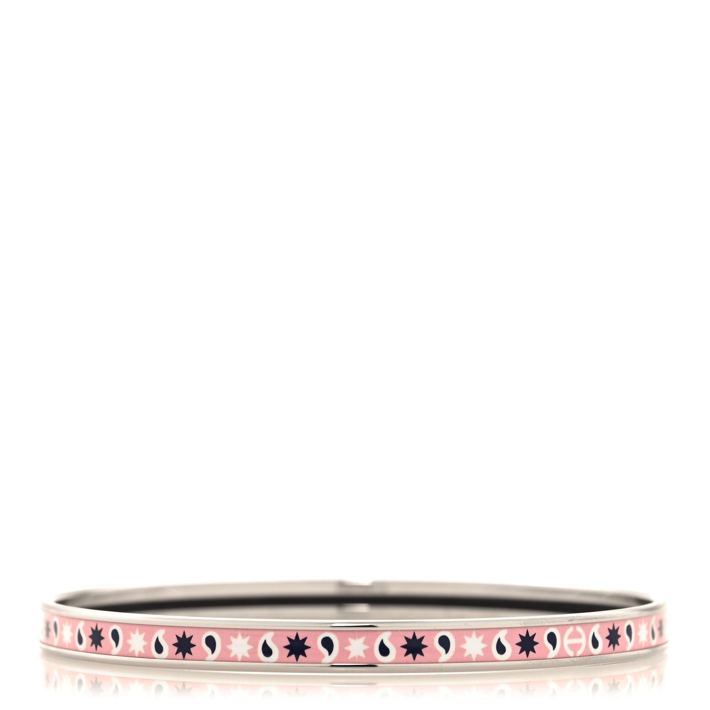 Enamel Printed Extra Narrow Bandana Bangle 70 Rose Fever