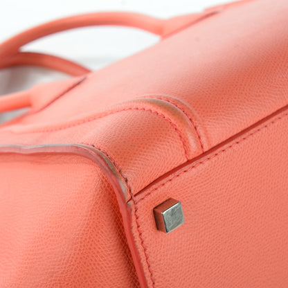 Celine Grained Calfskin Medium Phantom Luggage Coral 3 of 15