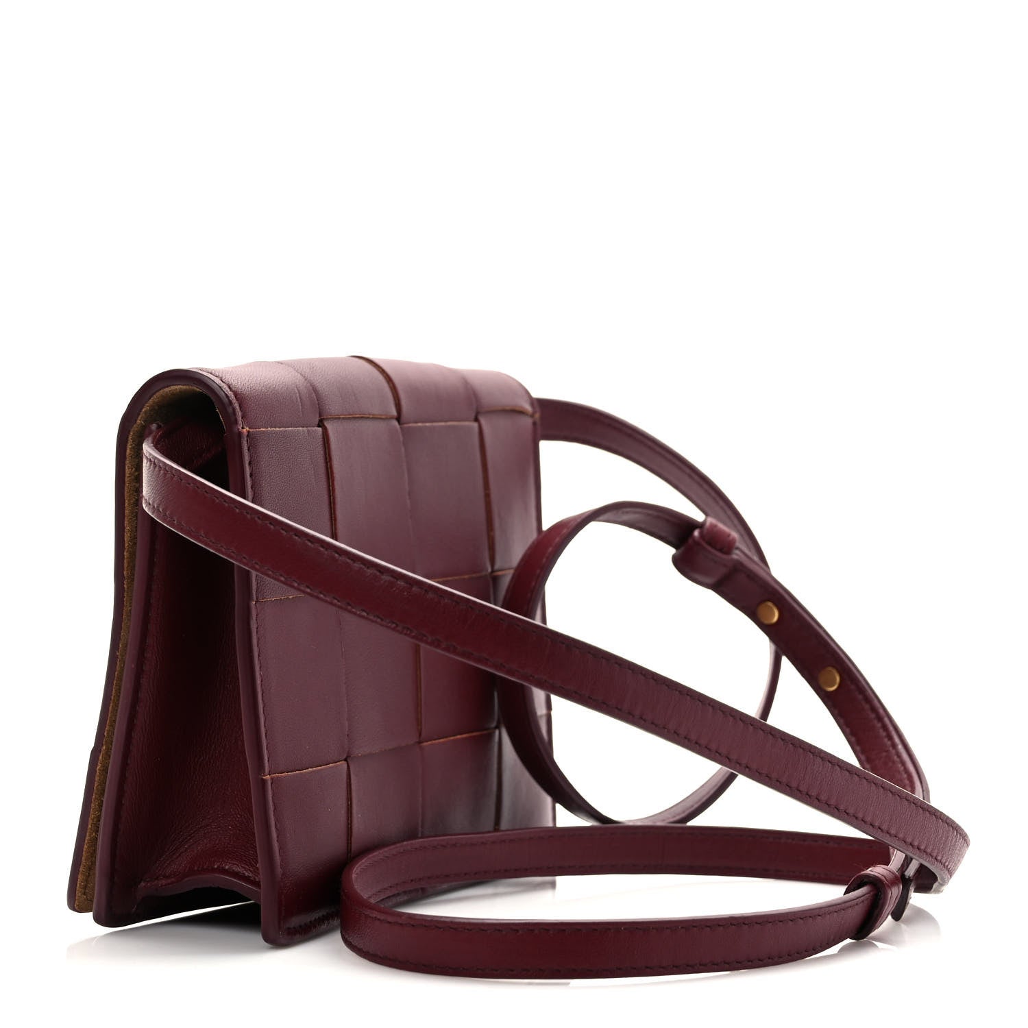 Bottega Veneta Nappa Maxi Intrecciato Mini Cassette Crossbody Bordeaux 2 of 8