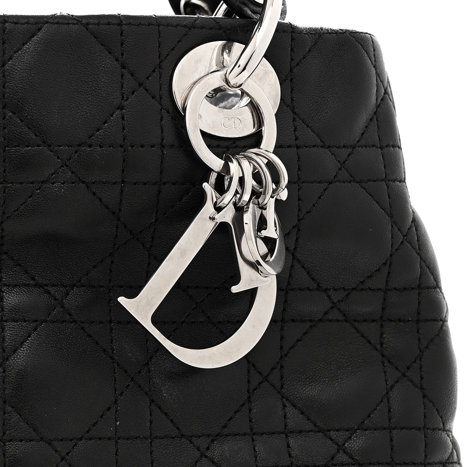 Christian Dior Lambskin Cannage Small Soft Lady Dior Tote Black 8 of 14
