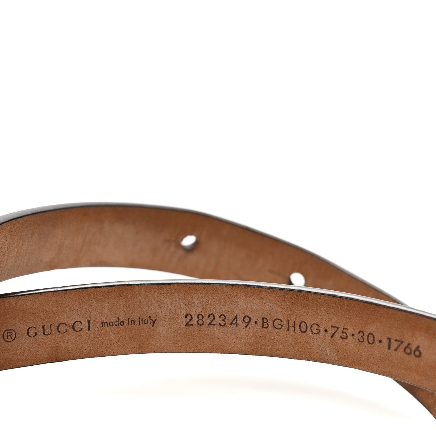 Gucci Calfskin Horsebit Skinny Belt 75 30 Brown 5 of 7
