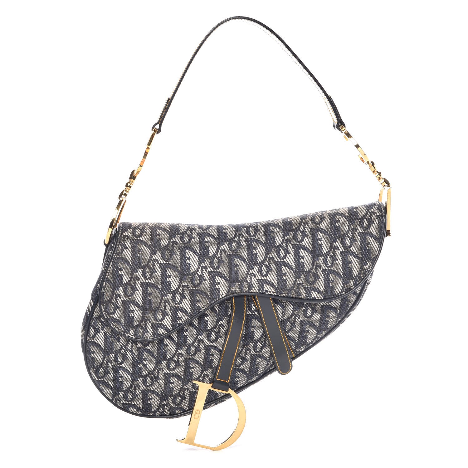 Christian Dior Monogram Saddle Bag Blue 1 of 8