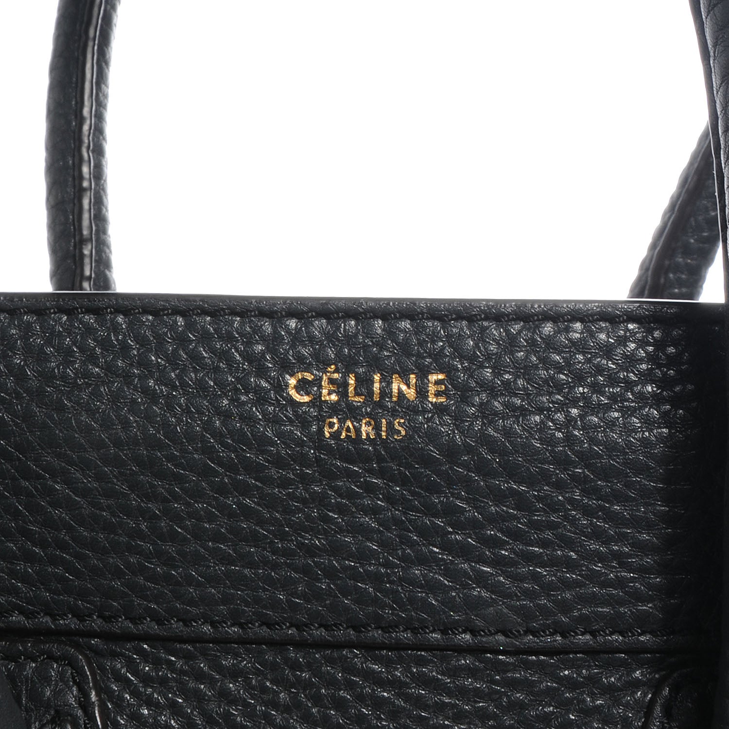 Celine Pebbled Leather Mini Luggage Bag Anthracite 9 of 9