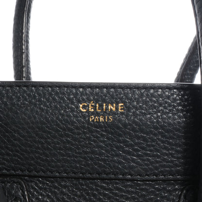 Celine Pebbled Leather Mini Luggage Bag Anthracite 9 of 9