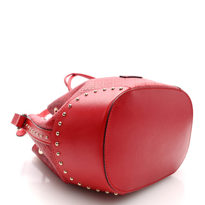 Gucci Hilary Lux GG Monogram Embossed Studded Small Bucket Bag Tobasco 4 of 10