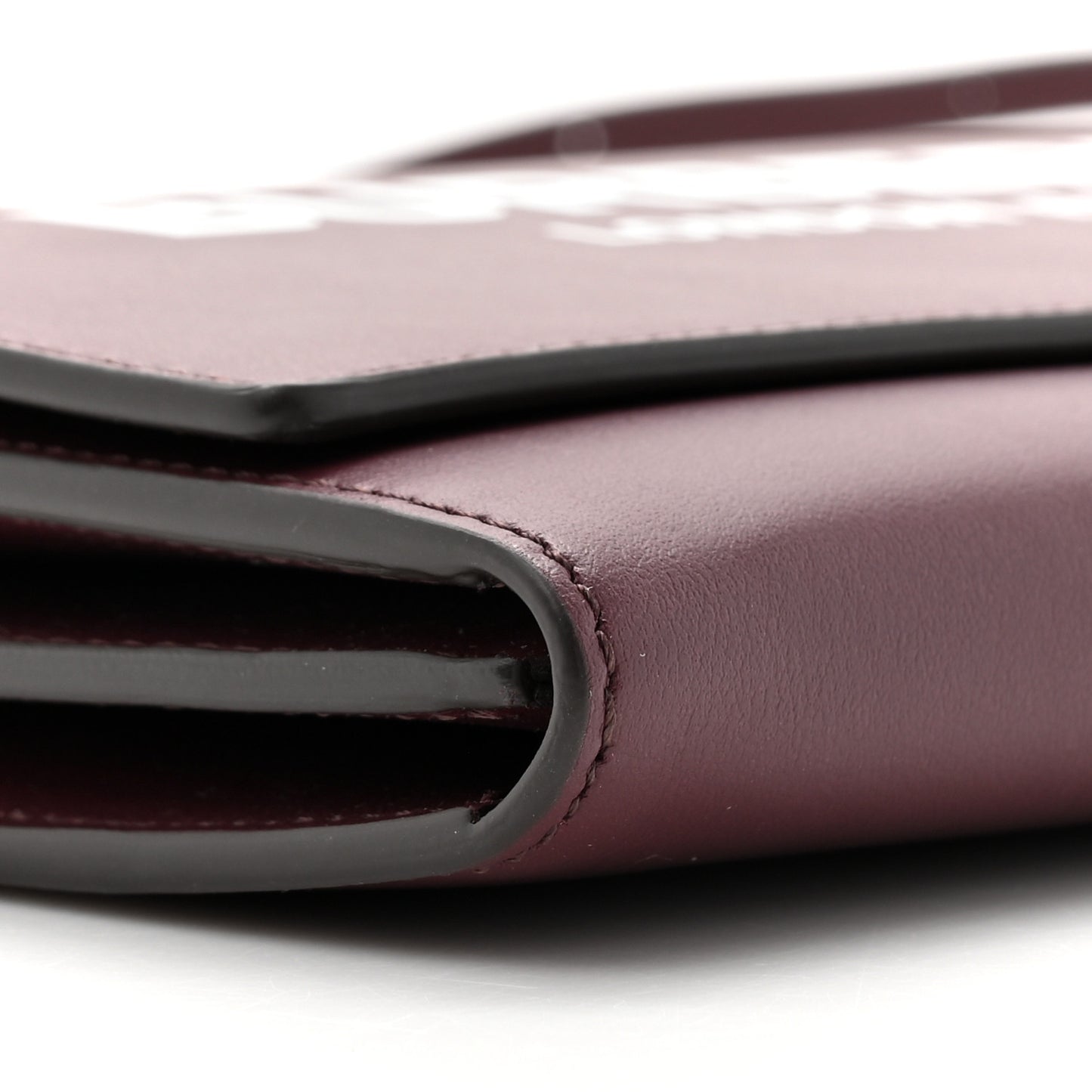 Calfskin Logo Hazelmere Wallet With Detachable Strap Mahogany Red