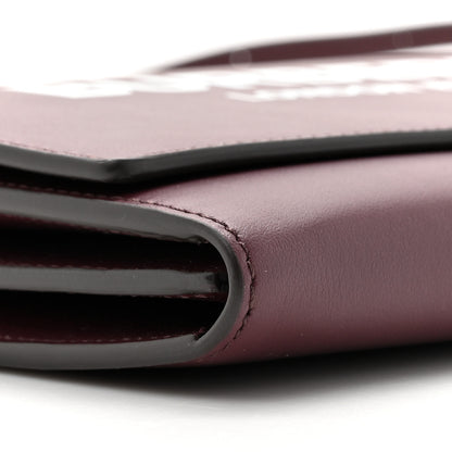 Burberry Calfskin Logo Hazelmere Wallet With Detachable Strap Mahogany Red 10 of 10