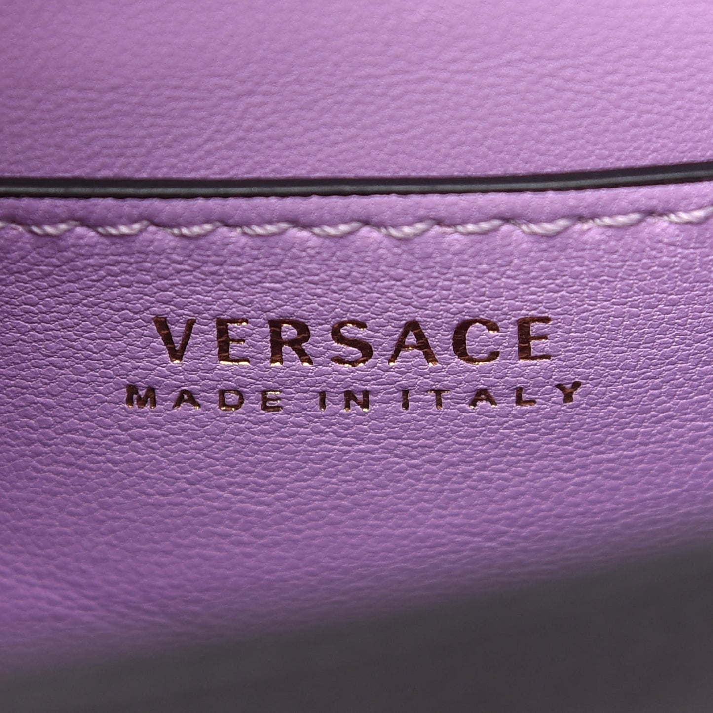 Grained Calfskin Small La Medusa Top Handle Bag Black Lilac