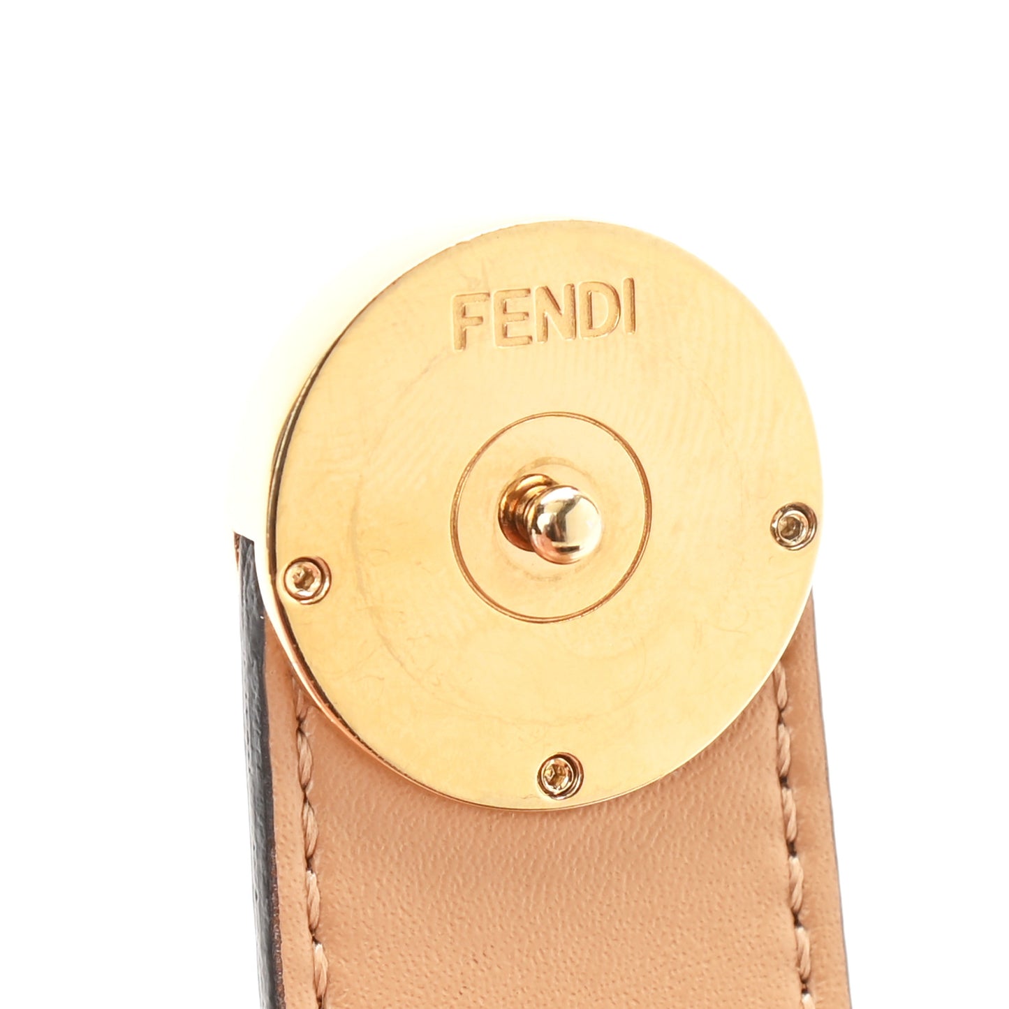 Vitello Termosport F is Fendi FF 1974 Embossed Phone Pouch Miele Scuro