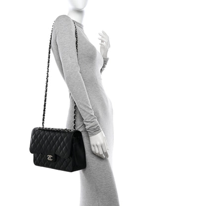 Chanel Caviar Quilted Jumbo Double Flap Black 2 of 12