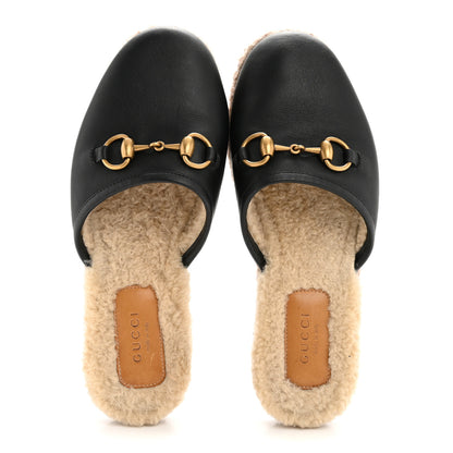 Gucci Nappa Wool Womens Fria Slippers 36 Black Butterscotch 2 of 10