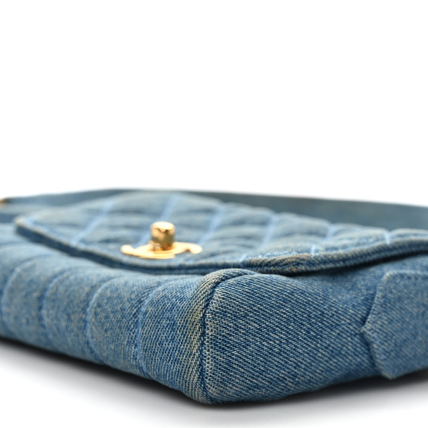 Chanel Denim Quilted Mini Flap Blue 10 of 12