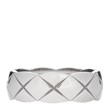 Chanel 18K White Gold Small Coco Crush Ring 56 7.5 1 of 6
