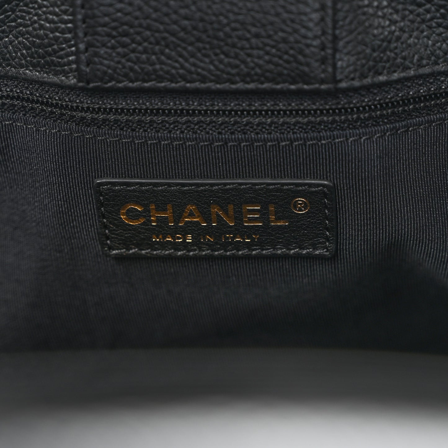 Calfskin Cerf Executive Shopper Tote Black