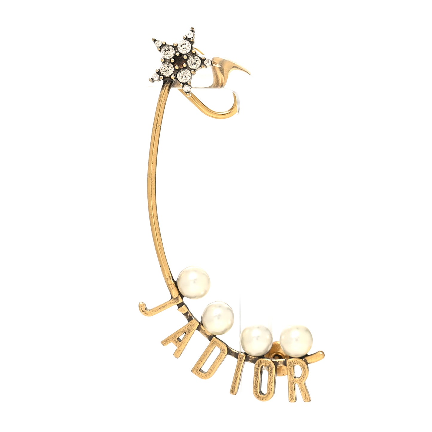 Pearl Crystal J'Adior Earring Gold