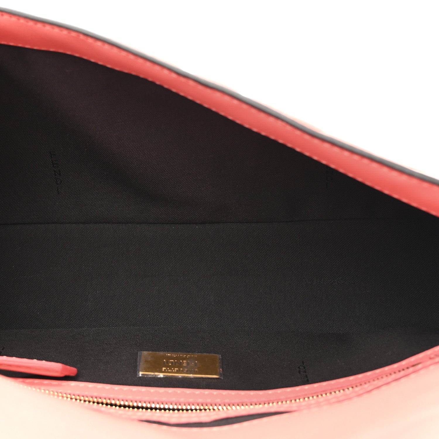 Fendi Nappa FF 1974 Embossed Baguette Rosa Pesca 5 of 11