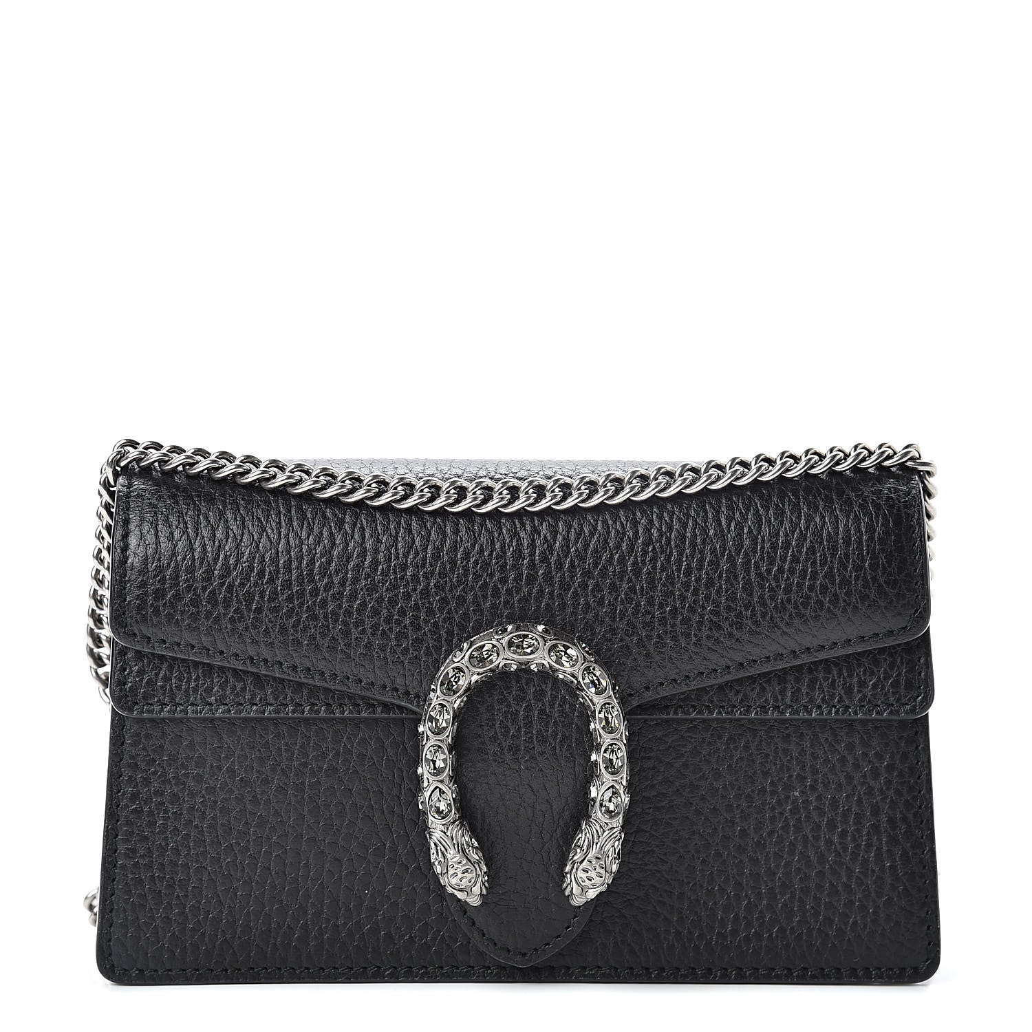 Gucci Calfskin Super Mini Dionysus Shoulder Bag Black 1 of 9