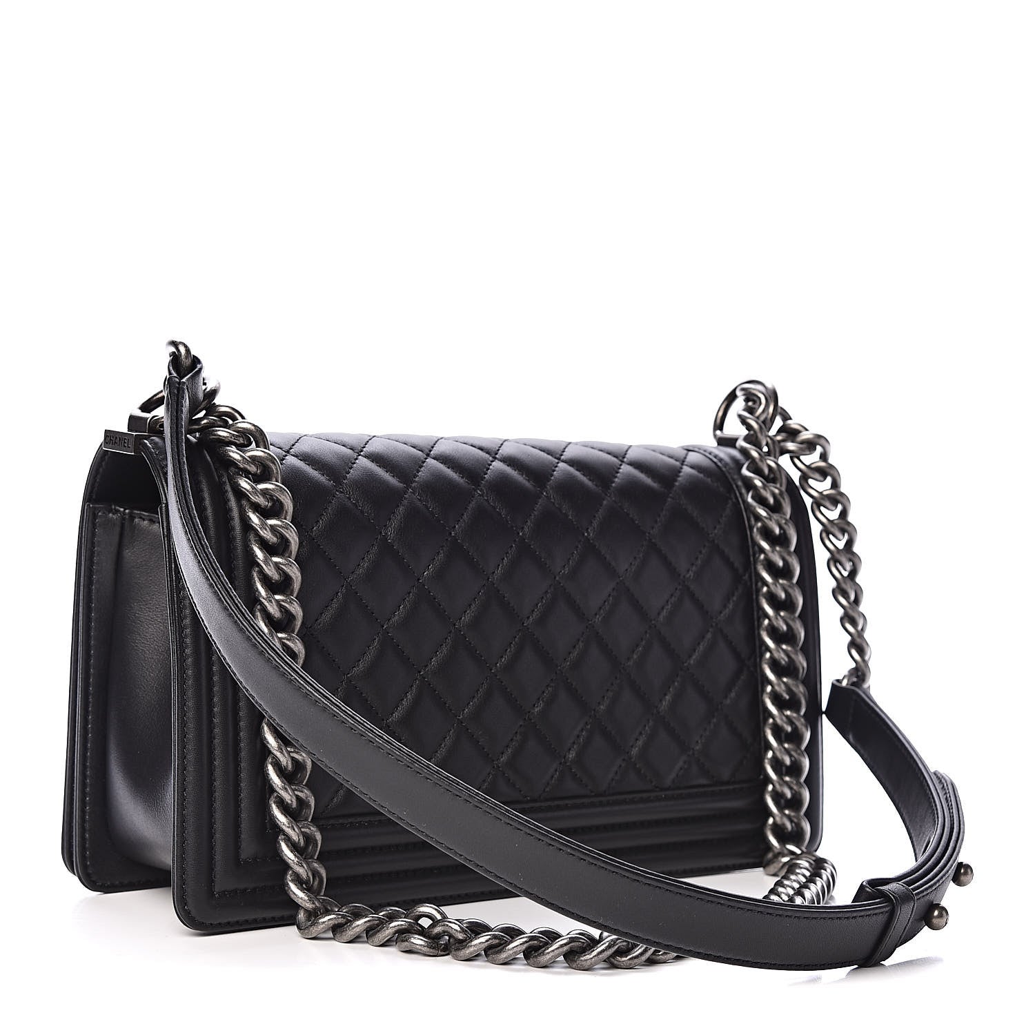 Chanel Calfskin Quilted Medium Boy Flap Black 3 of 11
