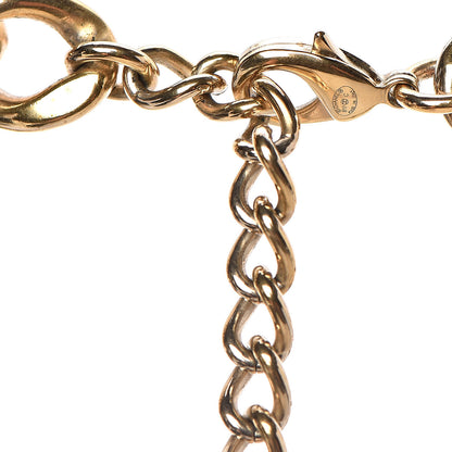Chanel Crystal Chain Link CC Choker Necklace Gold 4 of 5