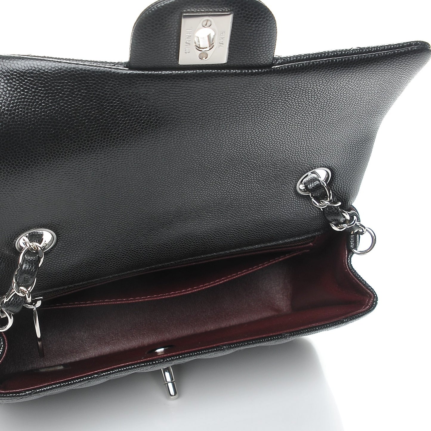 Caviar Quilted Mini Rectangular Flap Black