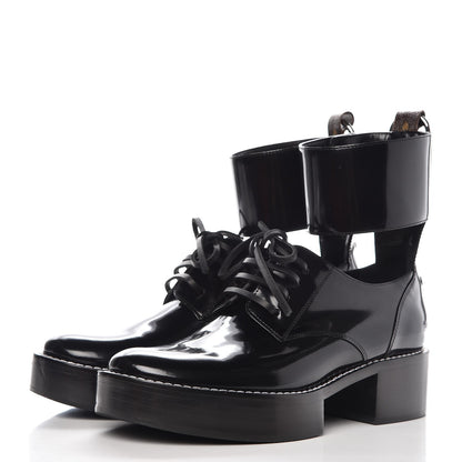 Louis Vuitton Patent Monogram Corcovado Flat Derby 41 Black 3 of 8