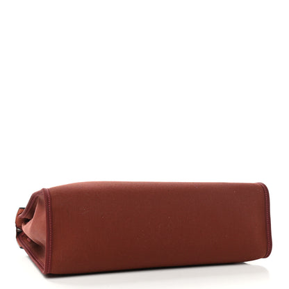 Hermes Vache Hunter Toile Herbag Zip 31 PM Rouge H 5 of 12