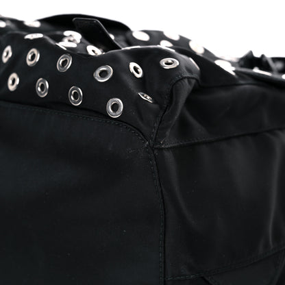 Prada Tessuto Nylon Grommet Backpack Black 9 of 21
